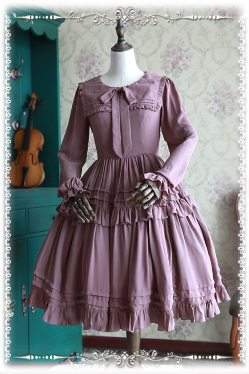 Lily Chiffon Long Sleeves Infanta Lolita OP Dress