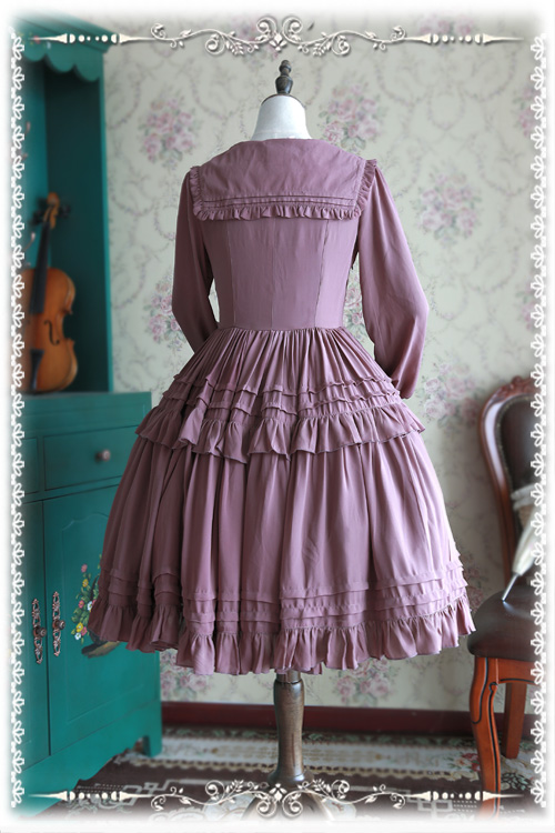 Lily Chiffon Long Sleeves Infanta Lolita OP Dress