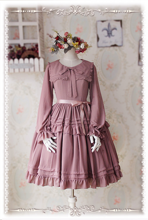 Lily Chiffon Long Sleeves Infanta Lolita OP Dress