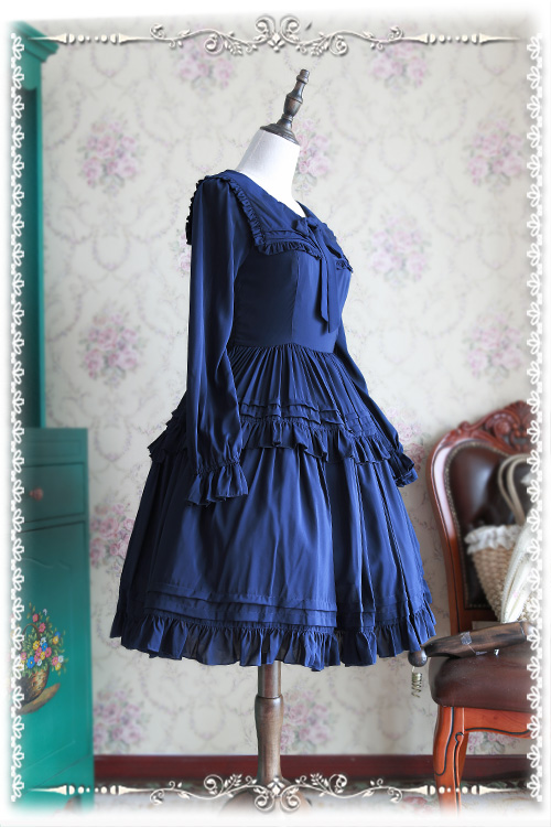 Lily Chiffon Long Sleeves Infanta Lolita OP Dress