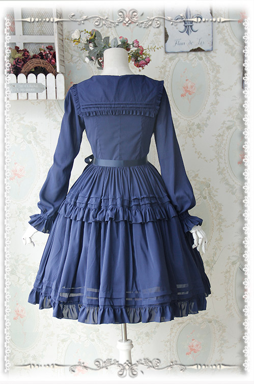 Lily Chiffon Long Sleeves Infanta Lolita OP Dress