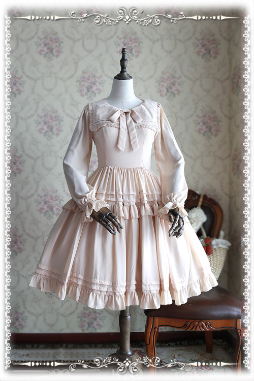 Lily Chiffon Long Sleeves Infanta Lolita OP Dress