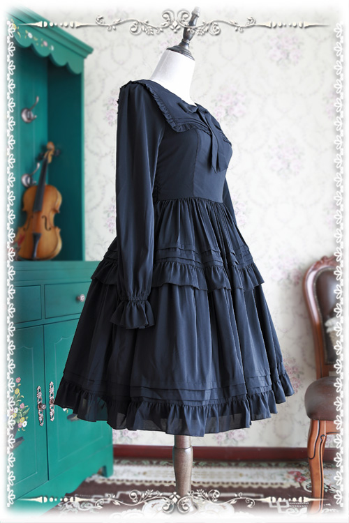 Lily Chiffon Long Sleeves Infanta Lolita OP Dress