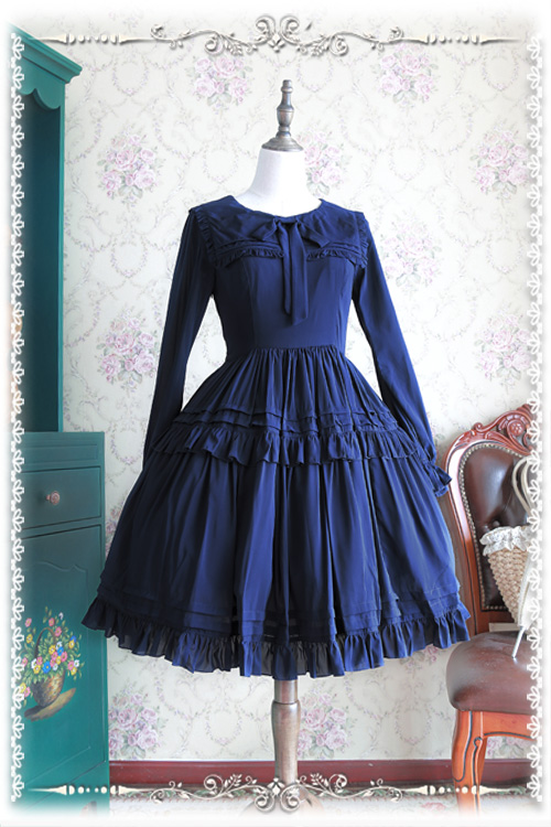 Lily Chiffon Long Sleeves Infanta Lolita OP Dress