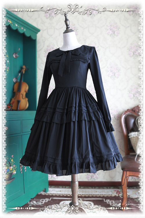 Lily Chiffon Long Sleeves Infanta Lolita OP Dress