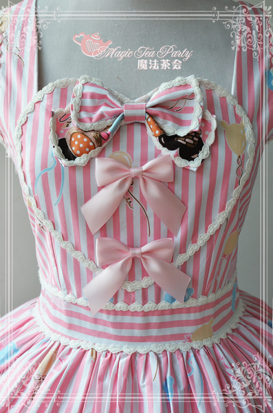 Balloon Bear Sweet Printed Magic Tea Party Lolita JSK