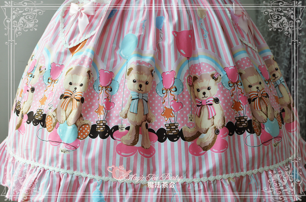 Balloon Bear Sweet Printed Magic Tea Party Lolita JSK