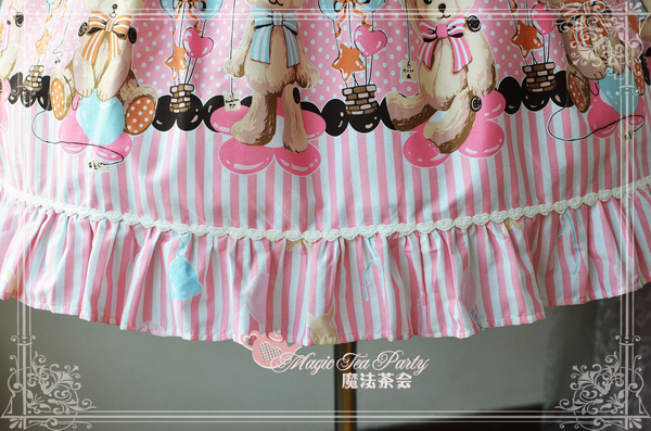 Balloon Bear Sweet Printed Magic Tea Party Lolita JSK