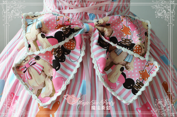 Balloon Bear Sweet Printed Magic Tea Party Lolita JSK