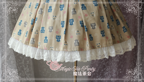 Lovely Owl Sweet Printed Magic Tea Party Lolita Salopette