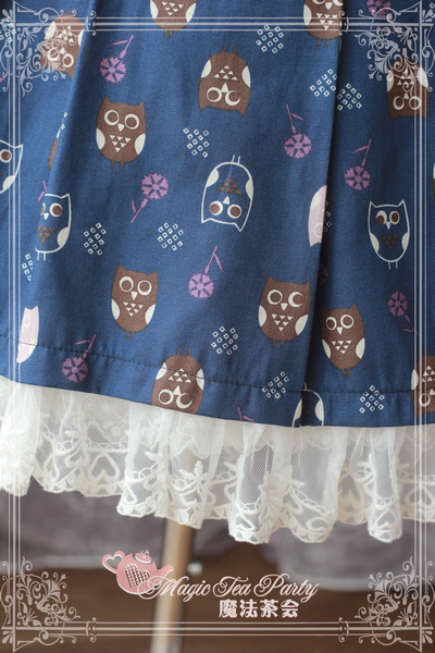 Lovely Owl Sweet Printed Magic Tea Party Lolita Salopette