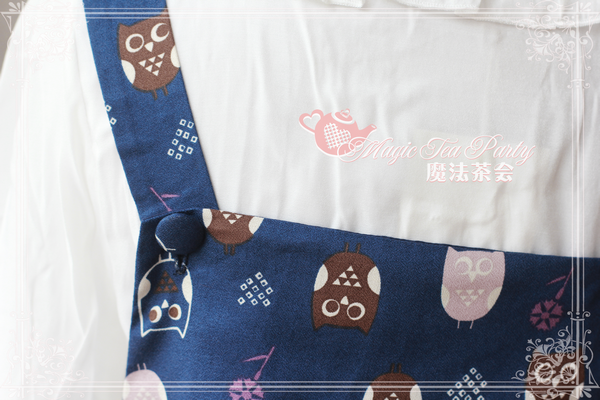 Lovely Owl Sweet Printed Magic Tea Party Lolita Salopette