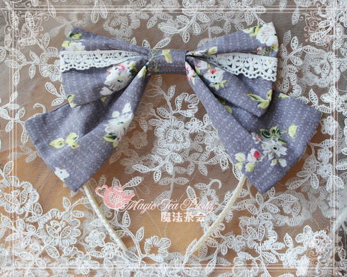 Summer Fragrance Lace Hime Sleeves Magic Tea Party Lolita Headbow