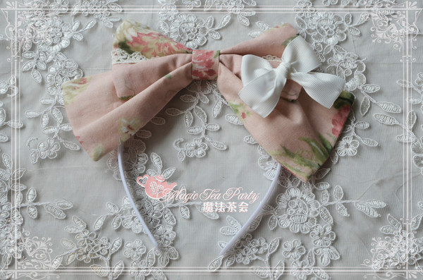 Freya Flower Print Magic Tea Party Lolita Headbow