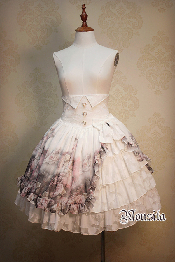 Rose Garden High Waisted Mousita Lolita Skirt Dress SK
