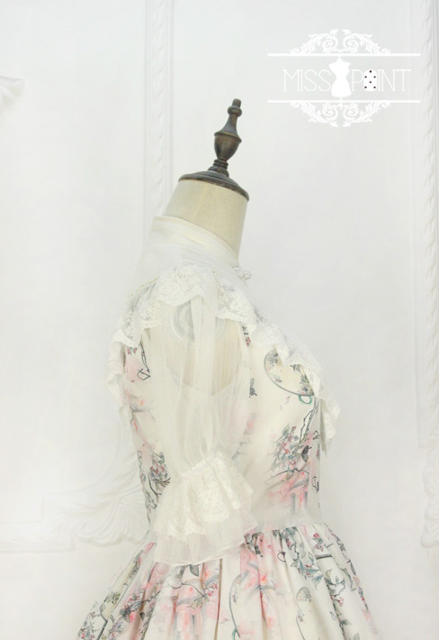 Interrupted Dream in the Garden Qi Miss Point Lolita OP Dress with Front Open Design