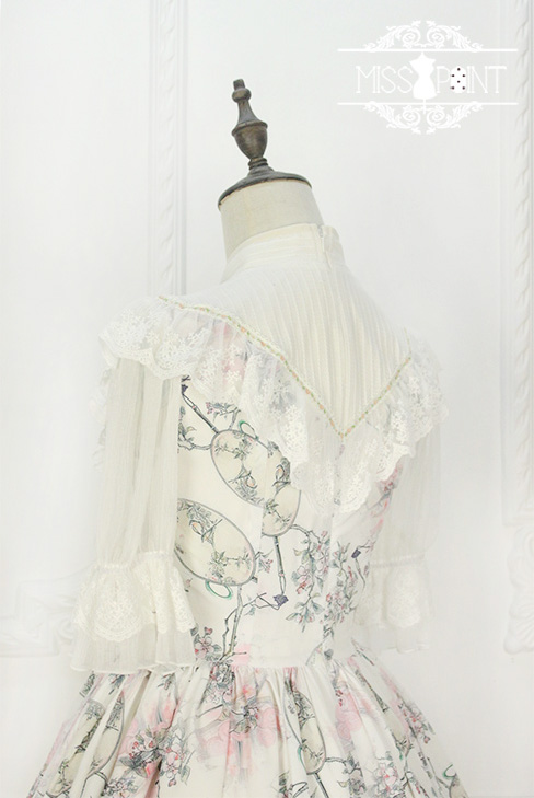 Interrupted Dream in the Garden Qi Miss Point Lolita OP Dress with Front Open Design