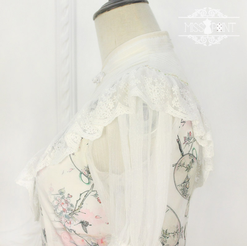 Interrupted Dream in the Garden Qi Miss Point Lolita OP Dress with Front Open Design