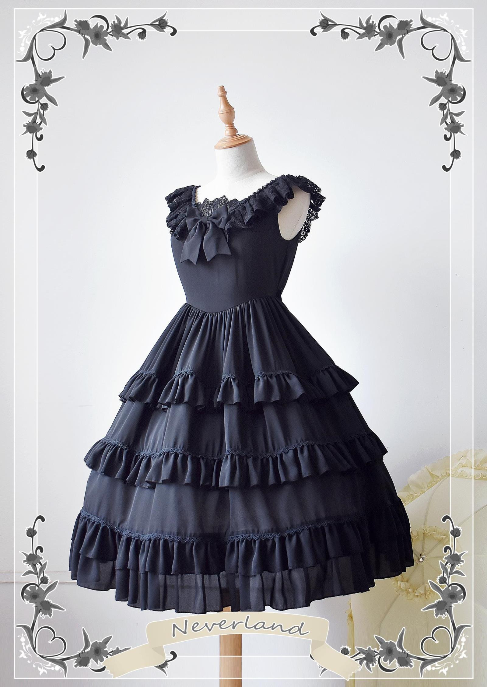 Colorful Fairy Tales Chiffon Tailored Neverland Lolita Jumper Dress