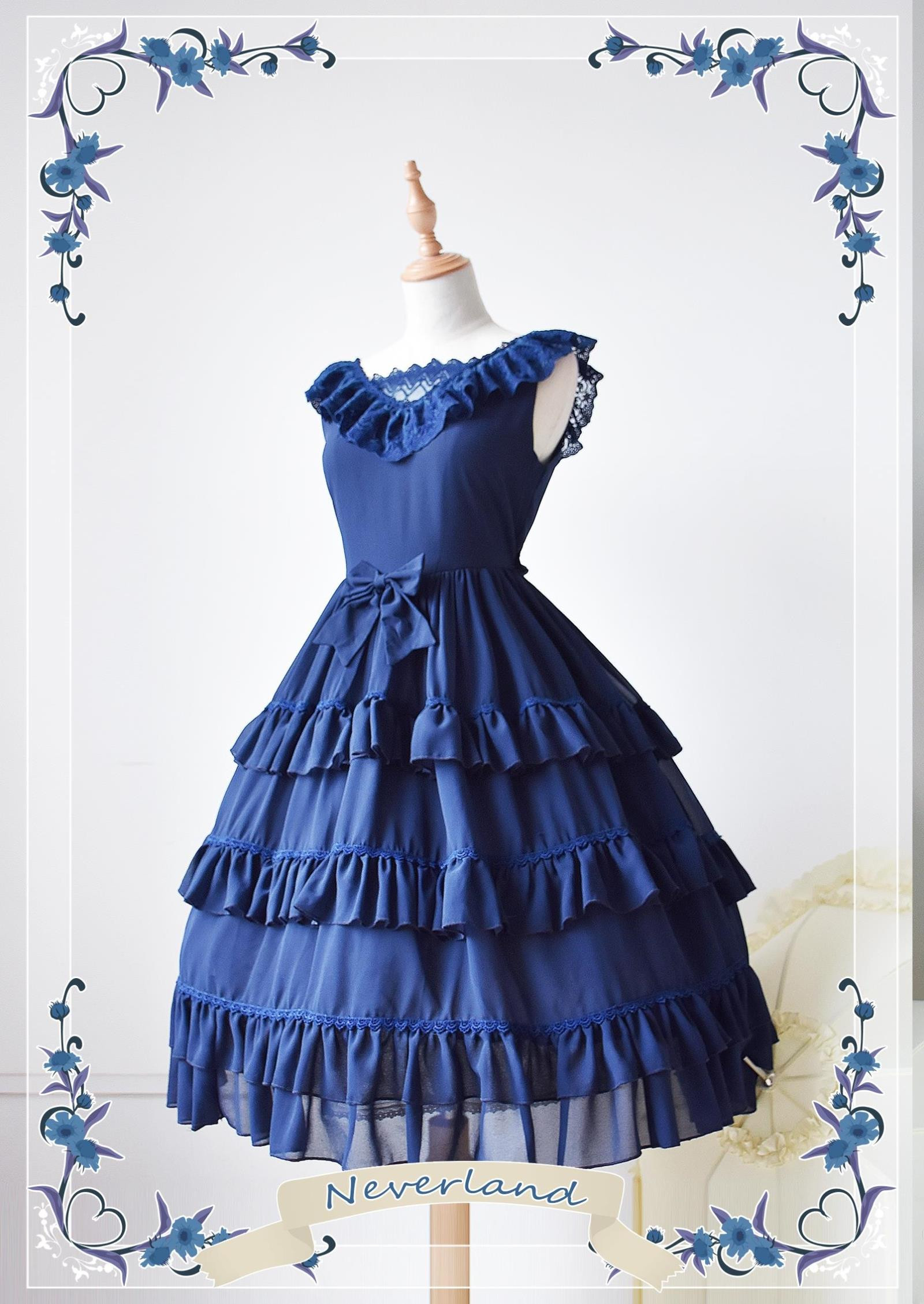 Colorful Fairy Tales Chiffon Tailored Neverland Lolita Jumper Dress