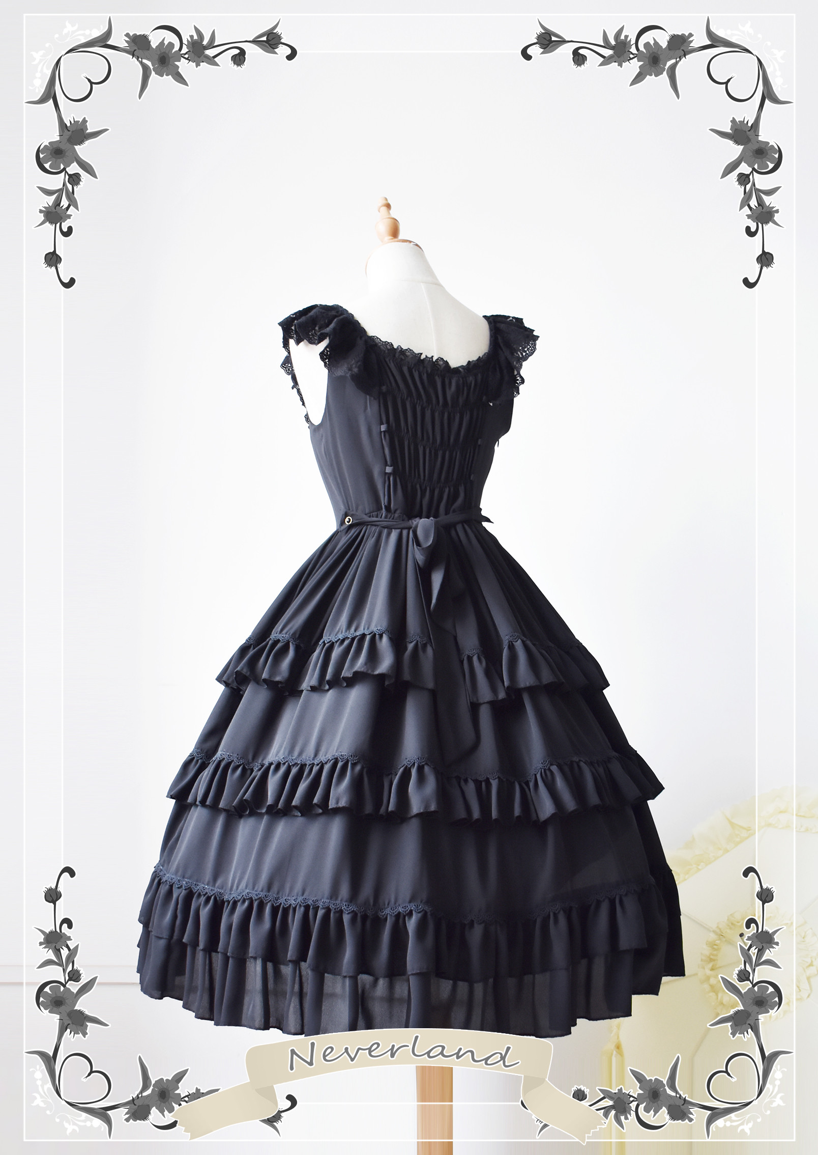 Colorful Fairy Tales Chiffon Tailored Neverland Lolita Jumper Dress