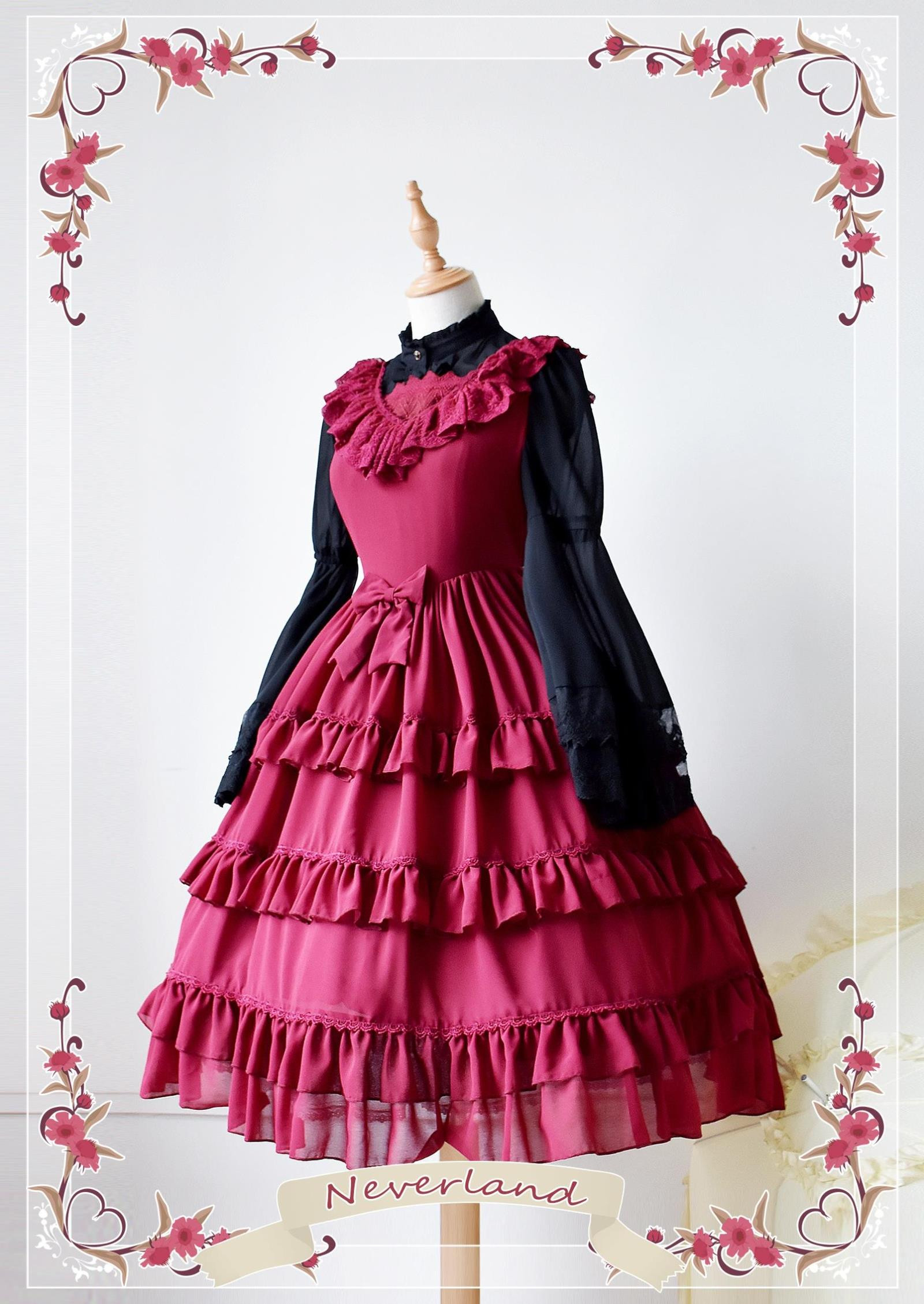 Colorful Fairy Tales Chiffon Tailored Neverland Lolita Jumper Dress