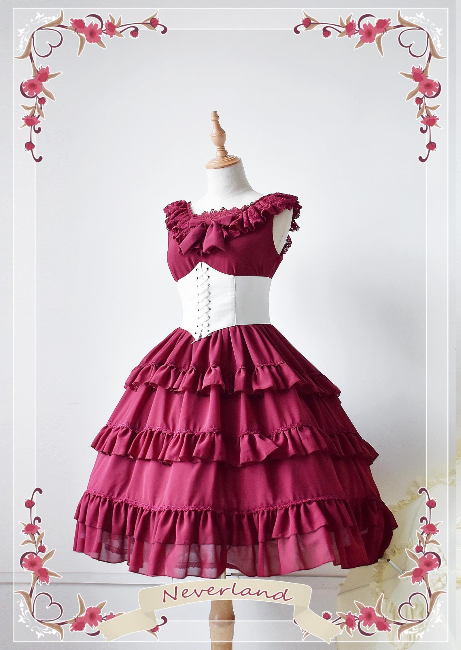 Colorful Fairy Tales Chiffon Tailored Neverland Lolita Jumper Dress