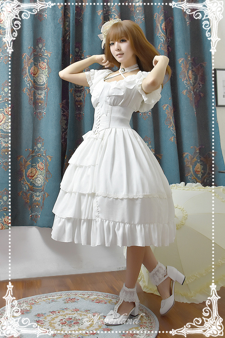 Colorful Fairy Tales Chiffon Tailored Neverland Lolita Jumper Dress