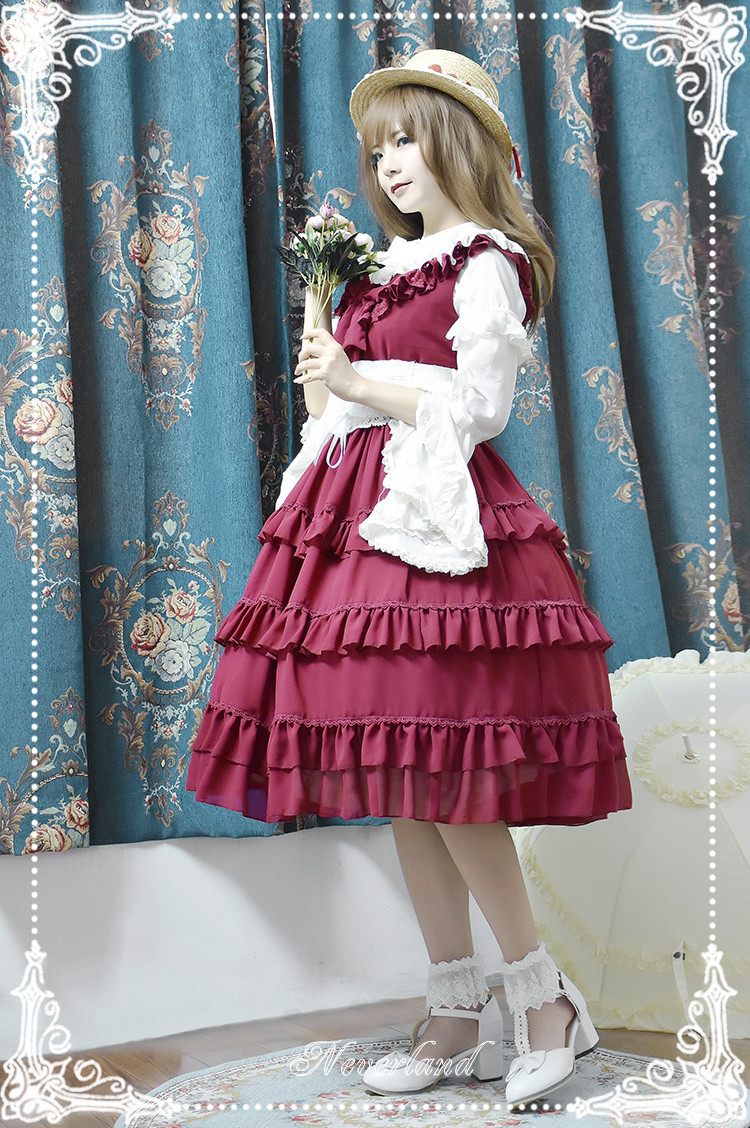 Colorful Fairy Tales Chiffon Tailored Neverland Lolita Jumper Dress