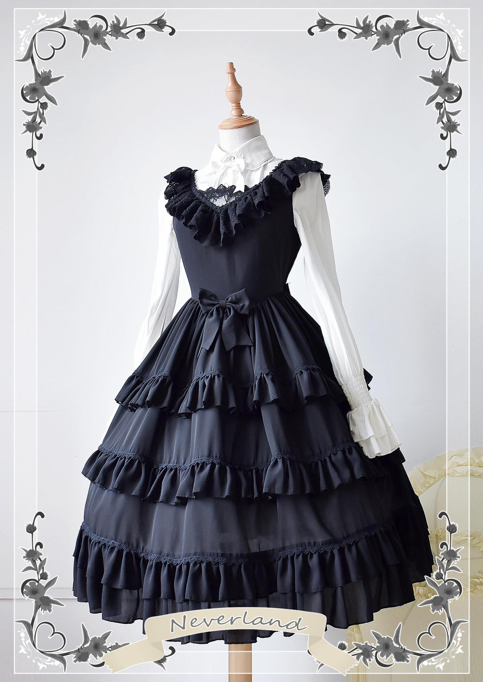 Colorful Fairy Tales Chiffon Tailored Neverland Lolita Jumper Dress