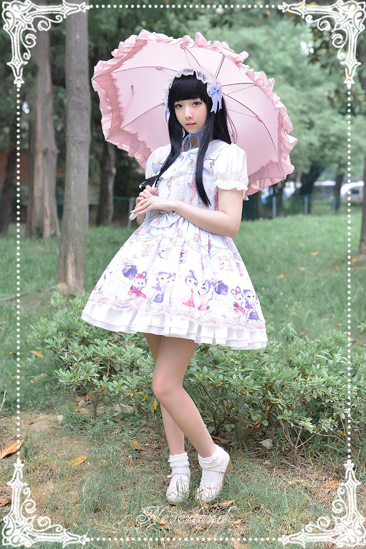 Chinese Cats\' Garden Party Neverland Lolita JSK