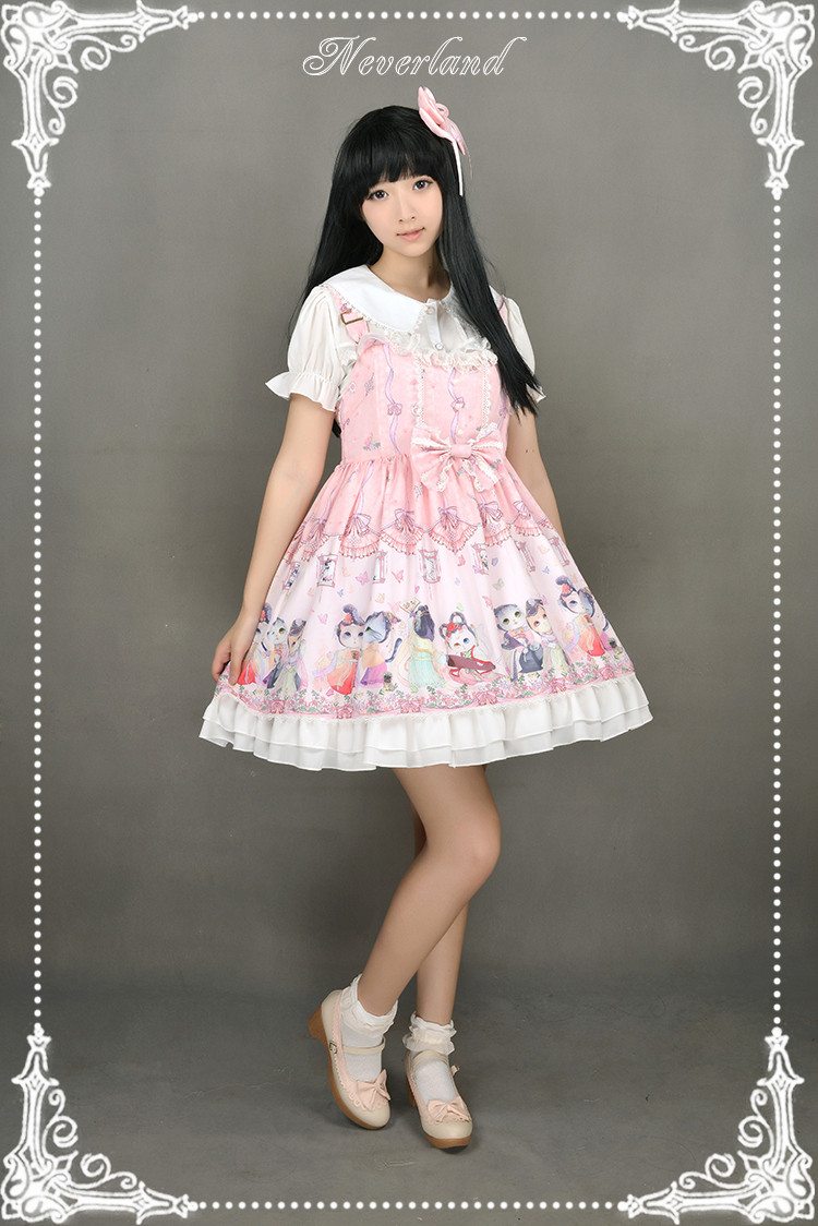 Chinese Cats\' Garden Party Neverland Lolita JSK