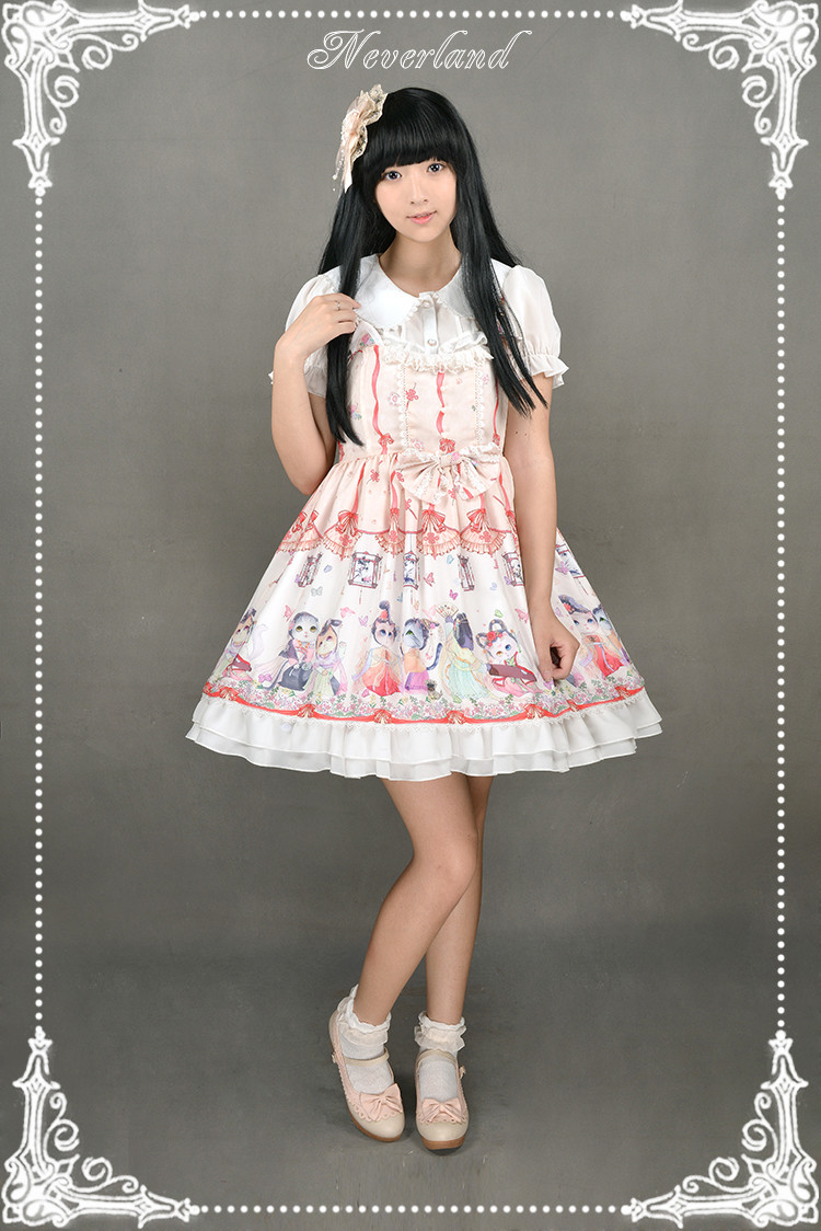 Chinese Cats\' Garden Party Neverland Lolita JSK