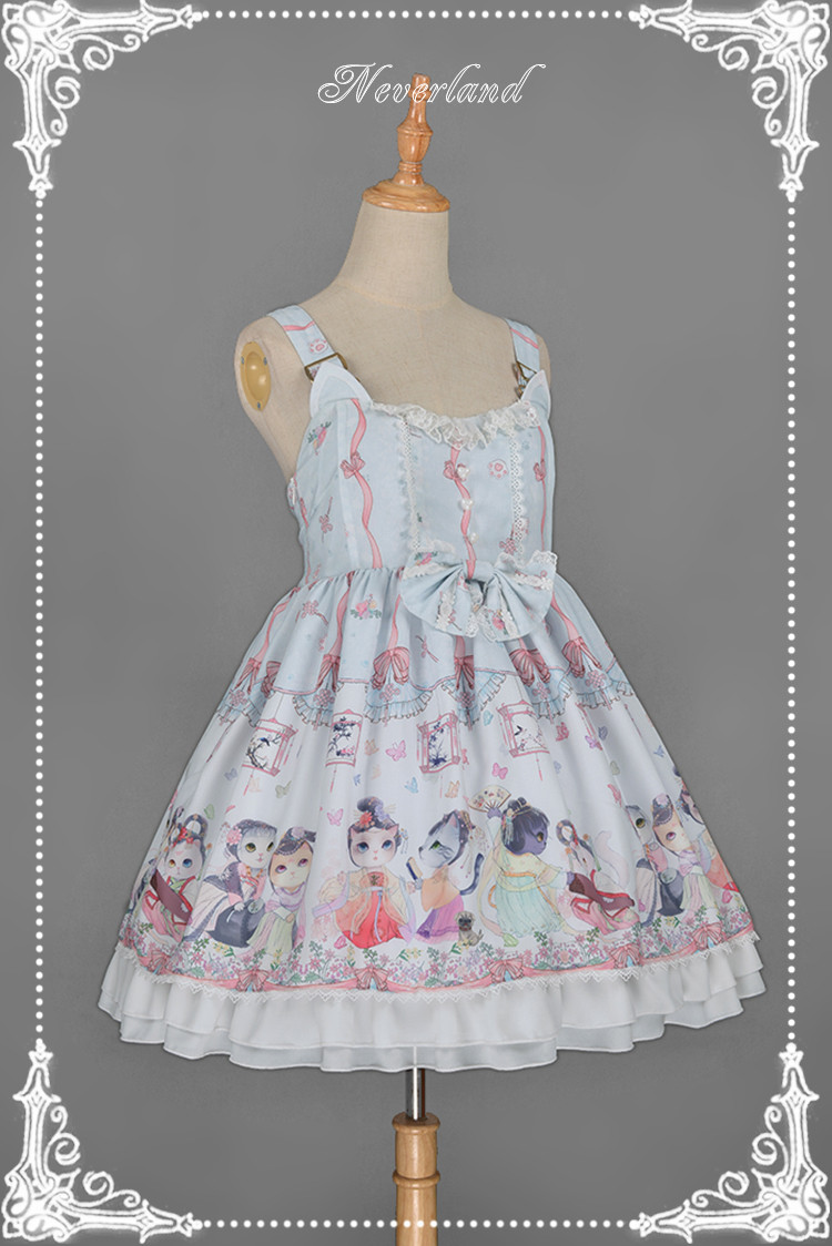 Chinese Cats\' Garden Party Neverland Lolita JSK