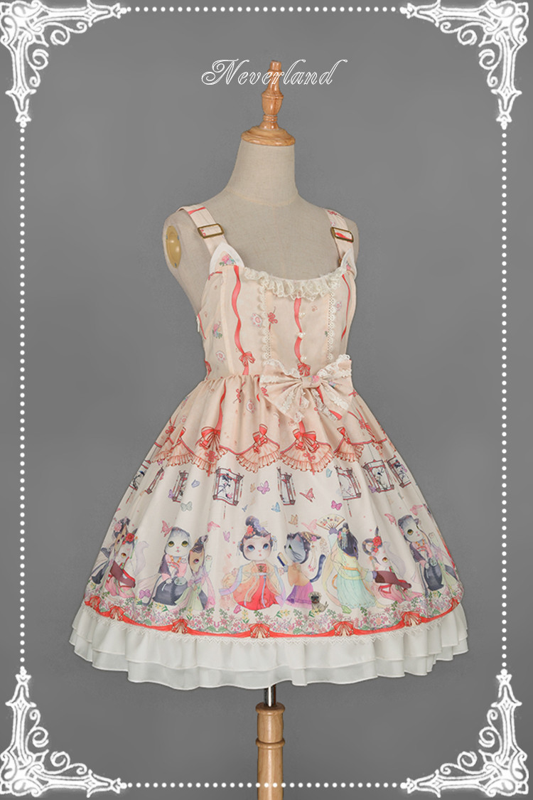 Chinese Cats\' Garden Party Neverland Lolita JSK