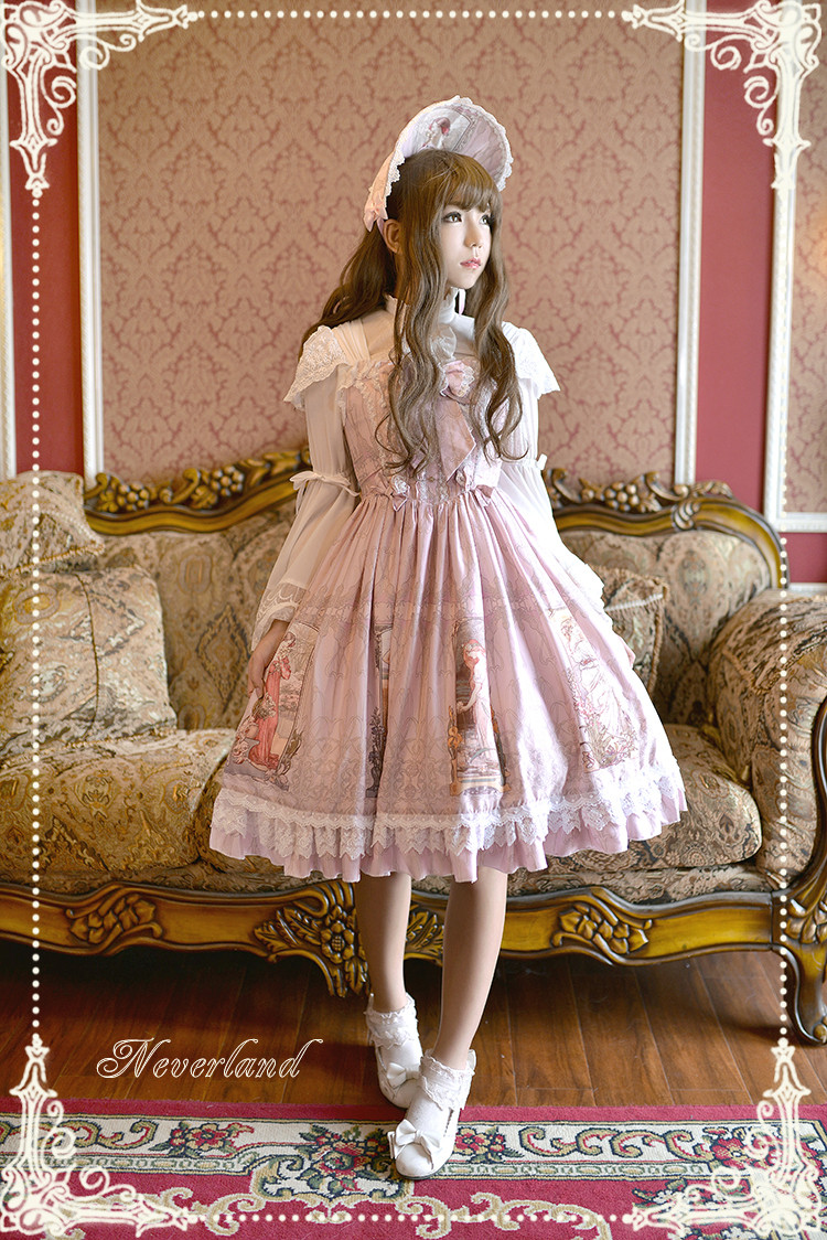 Maiden in May Neverland Lolita Fly Sleeves High Waist OP Dress