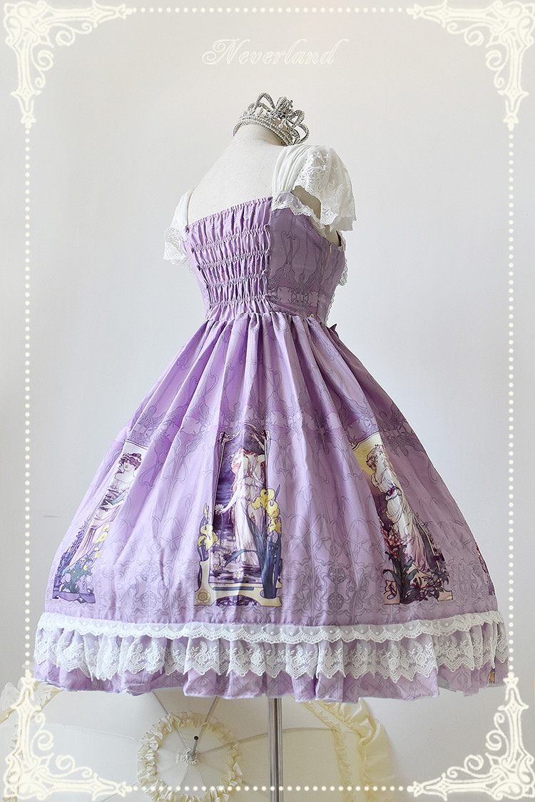 Maiden in May Neverland Lolita Fly Sleeves High Waist OP Dress