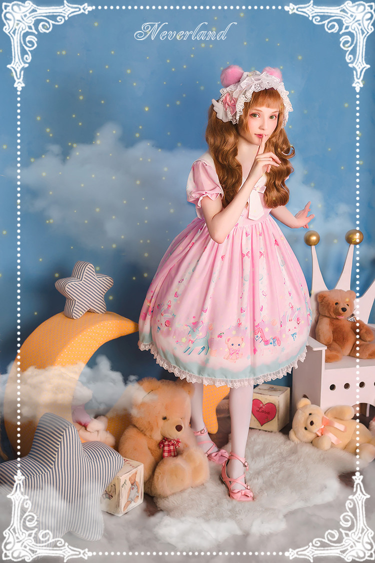 Candyland- Sailor Collar High Waist Neverland Lolita OP Dress