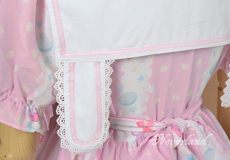 Candyland- Sailor Collar High Waist Neverland Lolita OP Dress