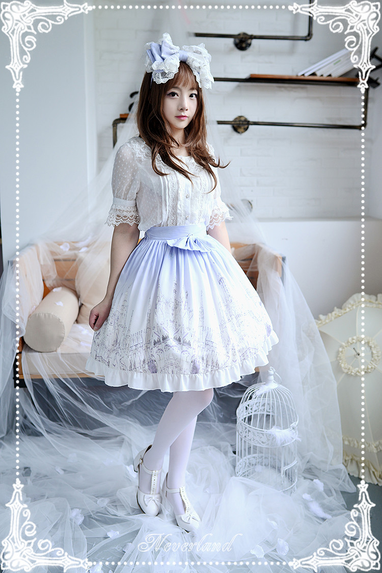 Angels Feather Neverland Lolita Normal Waist Skirt