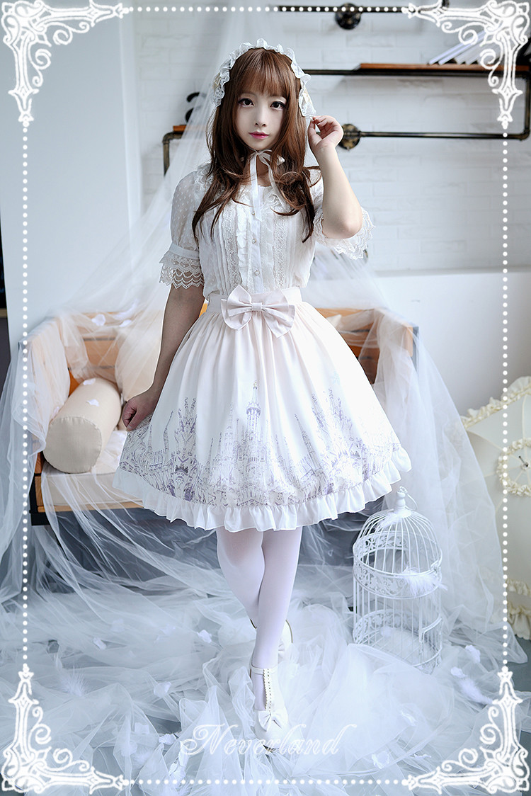 Angels Feather Neverland Lolita Normal Waist Skirt