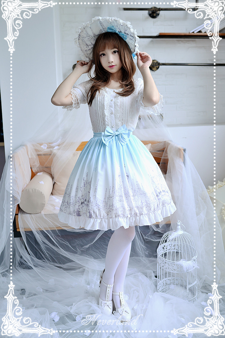 Angels Feather Neverland Lolita Normal Waist Skirt