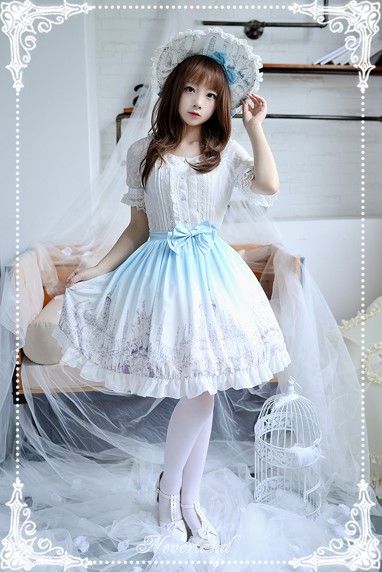 Angels Feather Neverland Lolita Normal Waist Skirt