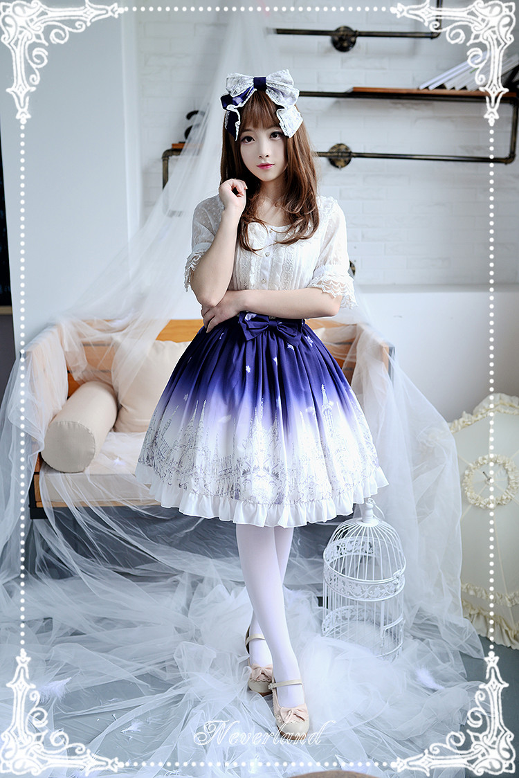 Angels Feather Neverland Lolita Normal Waist Skirt