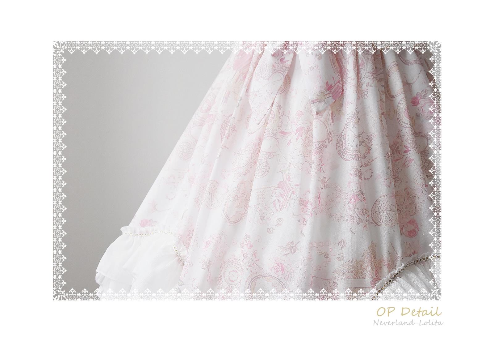 Antique Clock- Sweet Neverland Lolita Puff Sleeves OP Dress