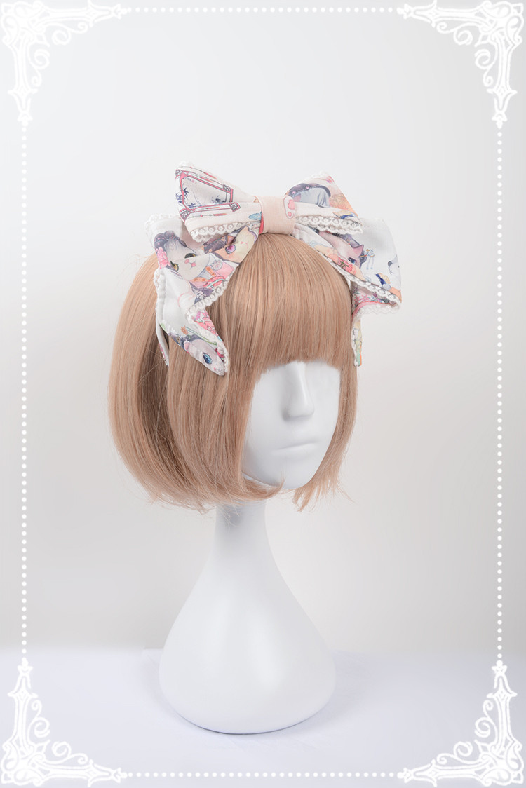 Chinese Cats Garden Party Neverland Lolita Headbow