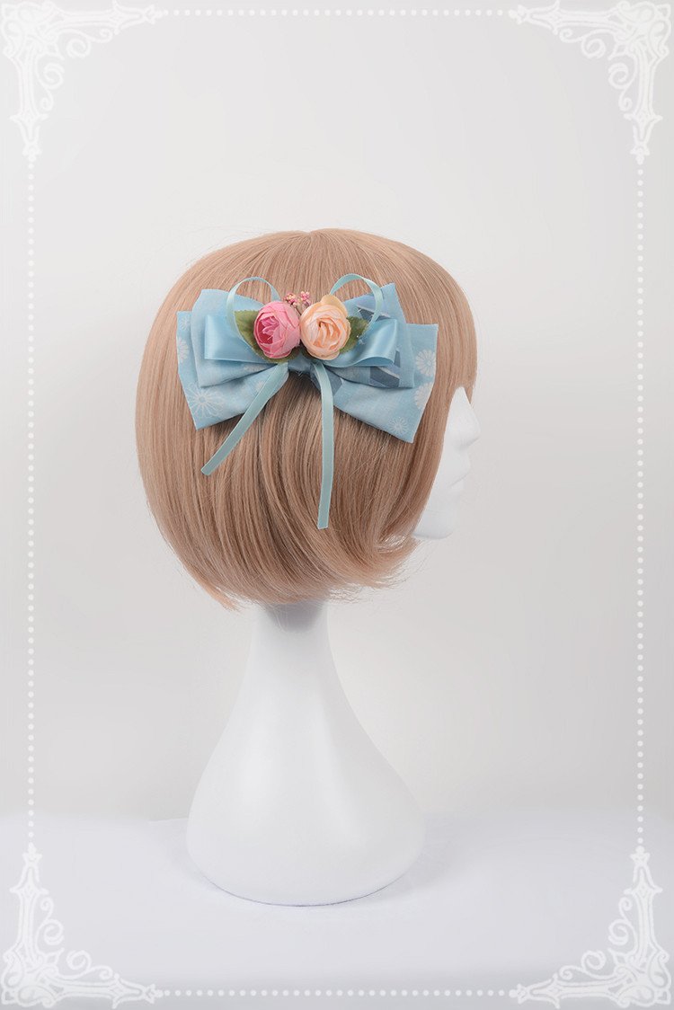 Chinese Cats Garden Party Neverland Lolita Hairclip with lace