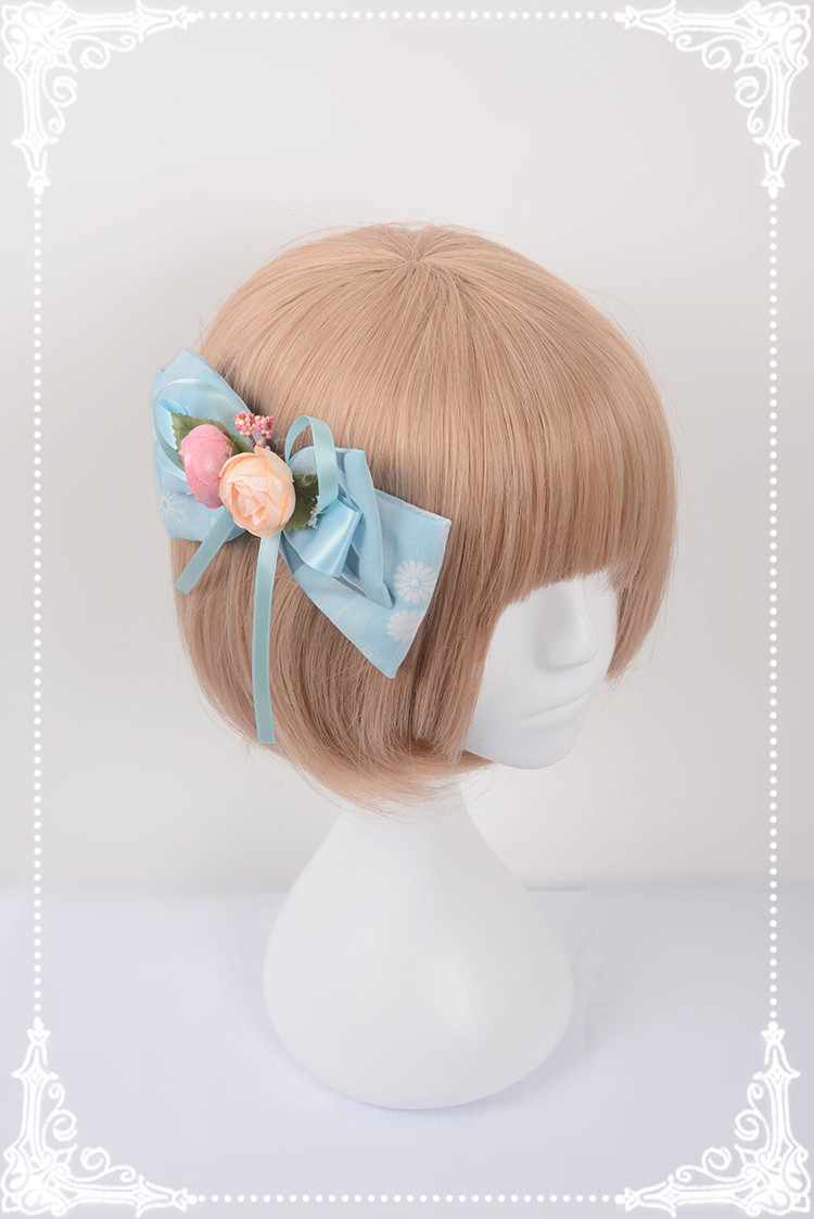Chinese Cats Garden Party Neverland Lolita Hairclip with lace