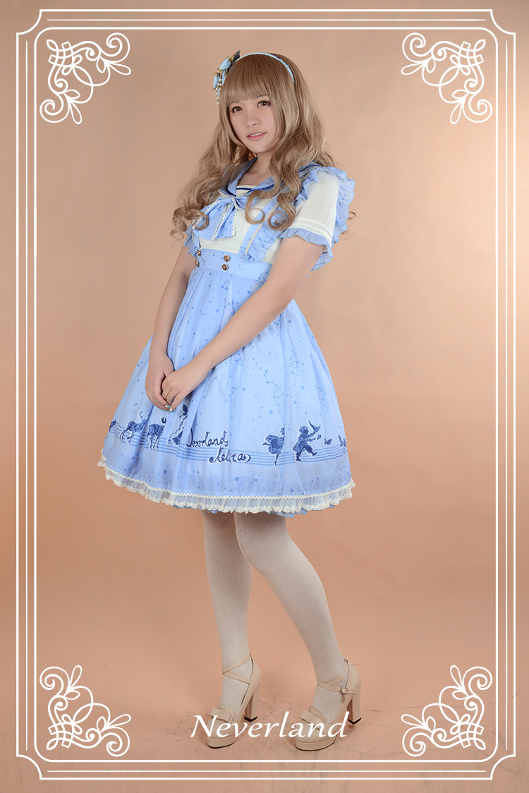 The Piper at Starry Night Sailor Style Neverland Lolita OP Dress