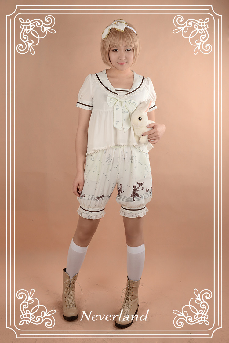The Piper at Starry Night- Sailor Style Quji Neverland Lolita Prince Set